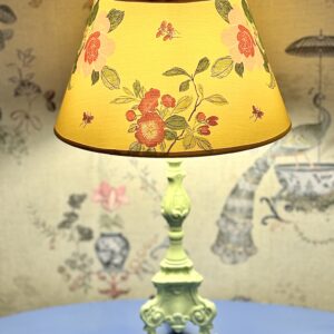 Lampada barocca verde, paralume La Corallina