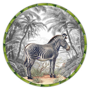 SOTTOPIATTO TONDO FORMOSA SAVANA ZEBRA LA Corallina Firenze